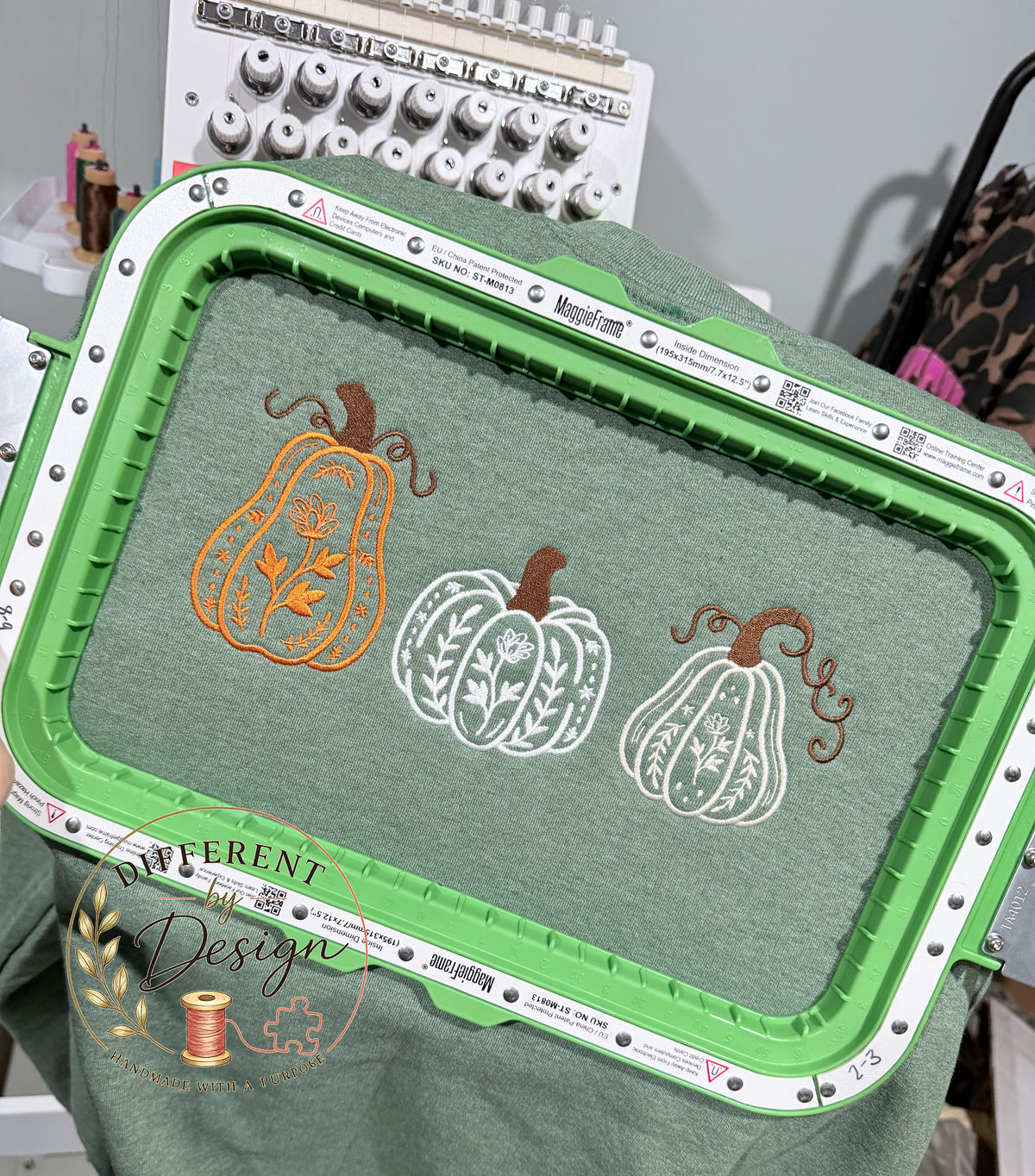 Floral Pumpkin Embroidery