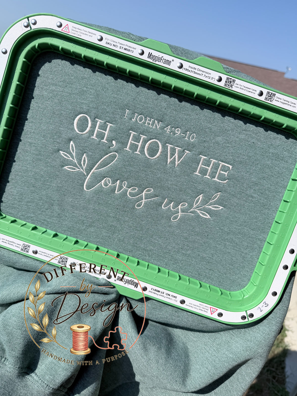He Loves Us Embroidery