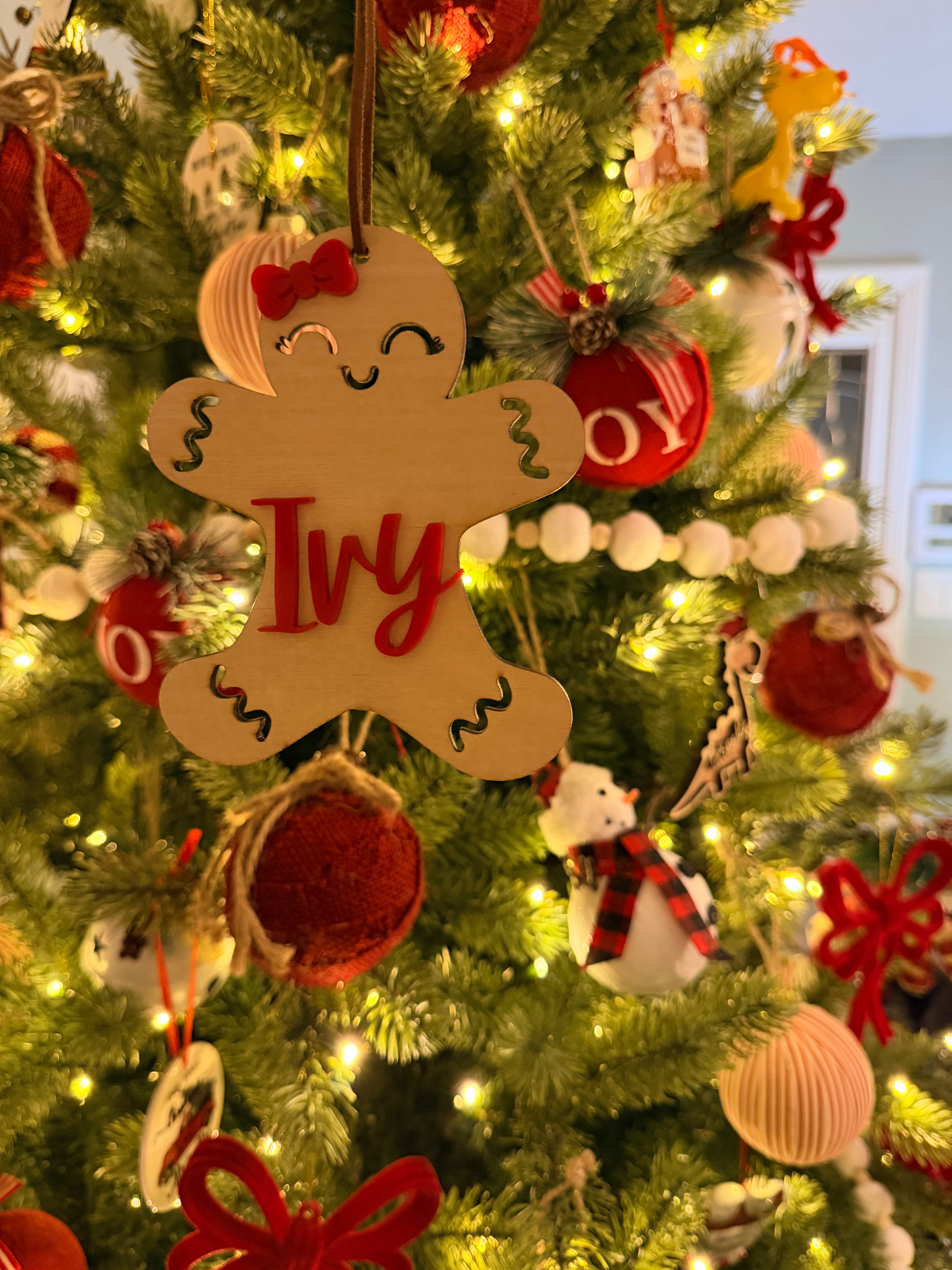 Gingerbread Name Christmas Ornament