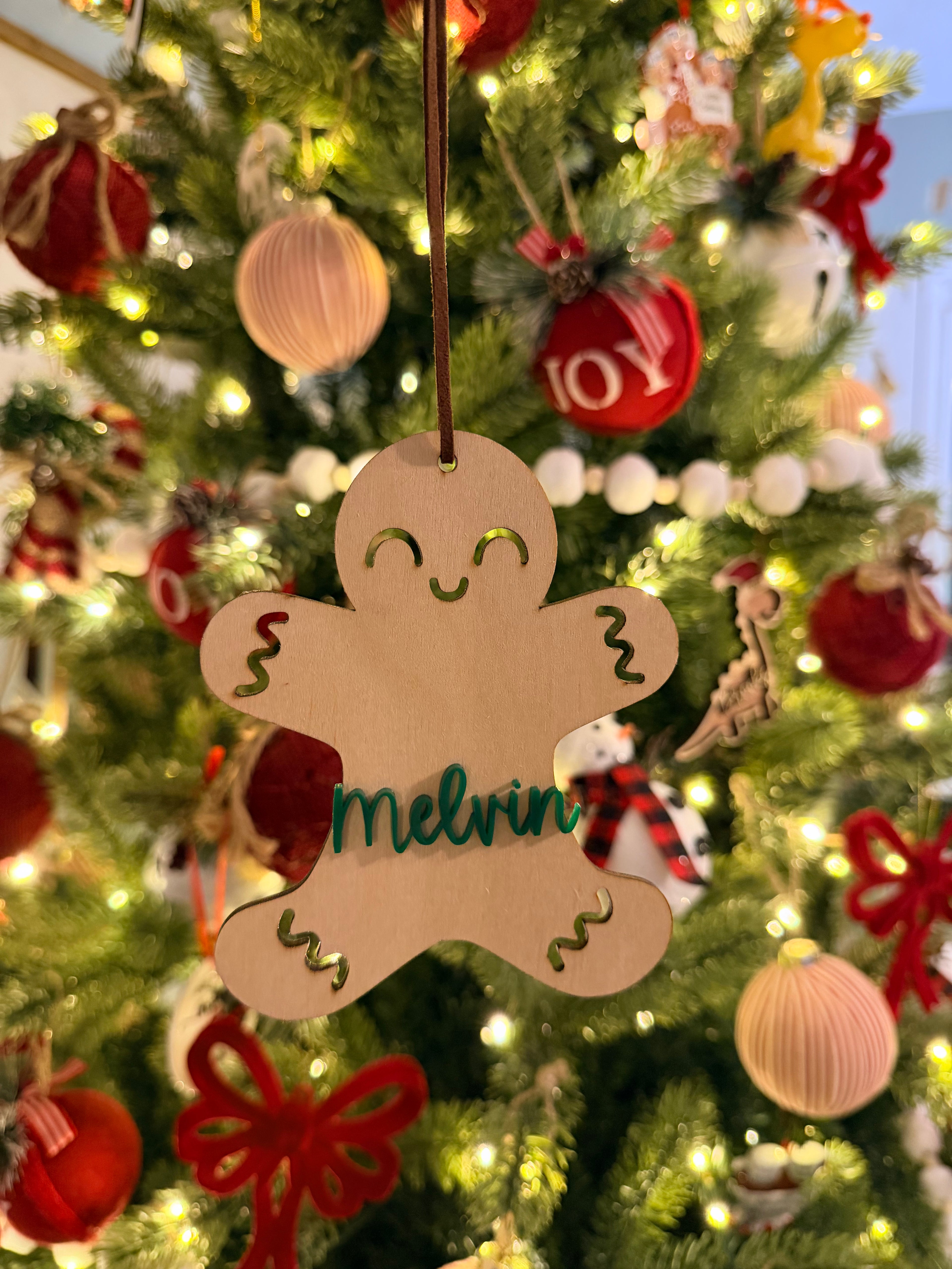 Gingerbread Name Christmas Ornament