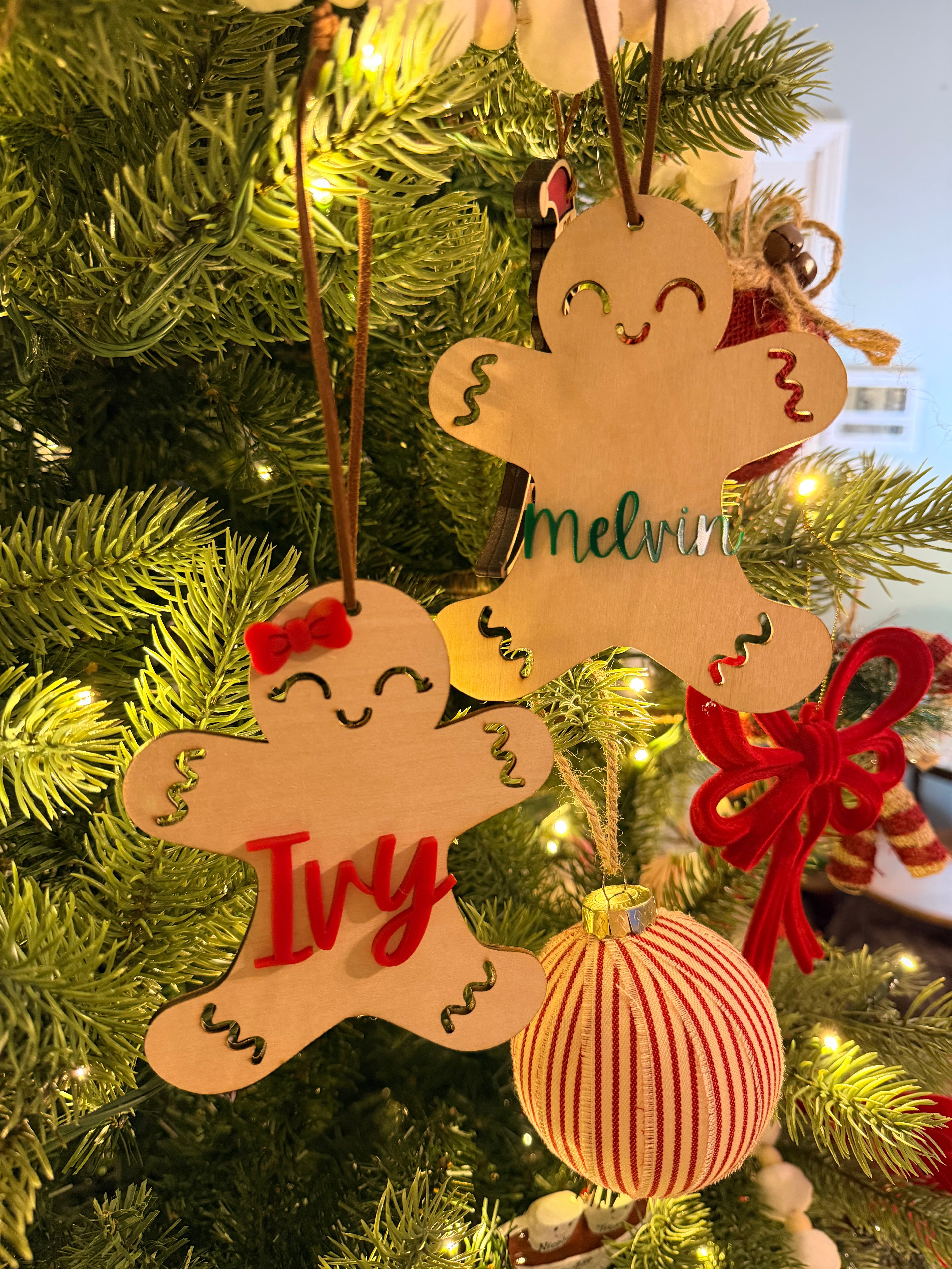 Gingerbread Name Christmas Ornament