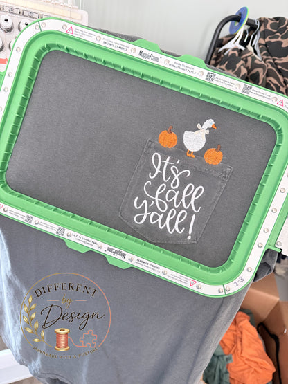 Goose It’s Fall Yall Pocket Embroidery