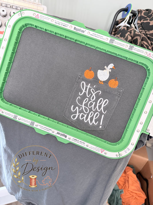 Goose It’s Fall Yall Pocket Embroidery