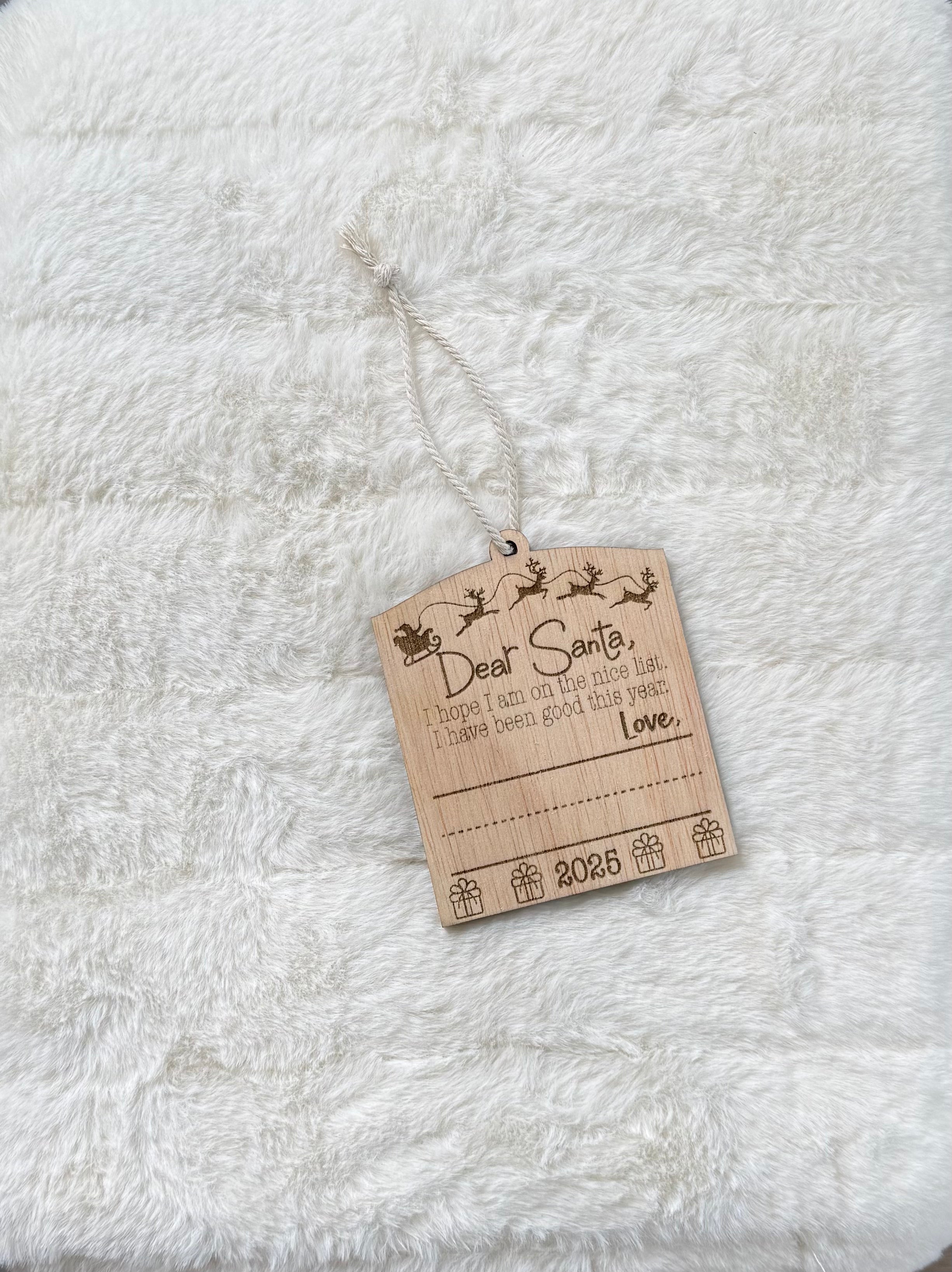 Dear Santa Kids Handwriting Ornament