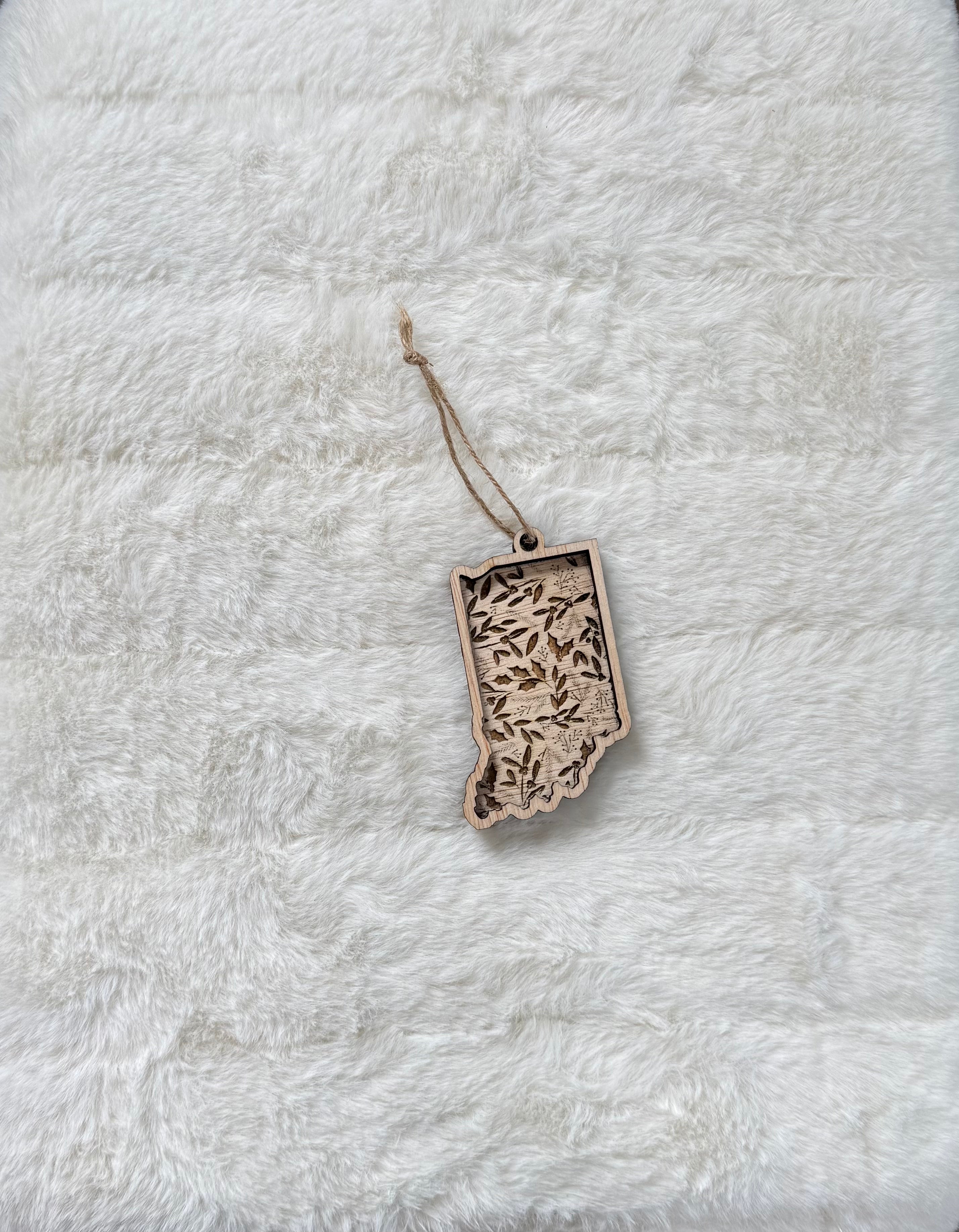 Floral State Ornament - All States Available!