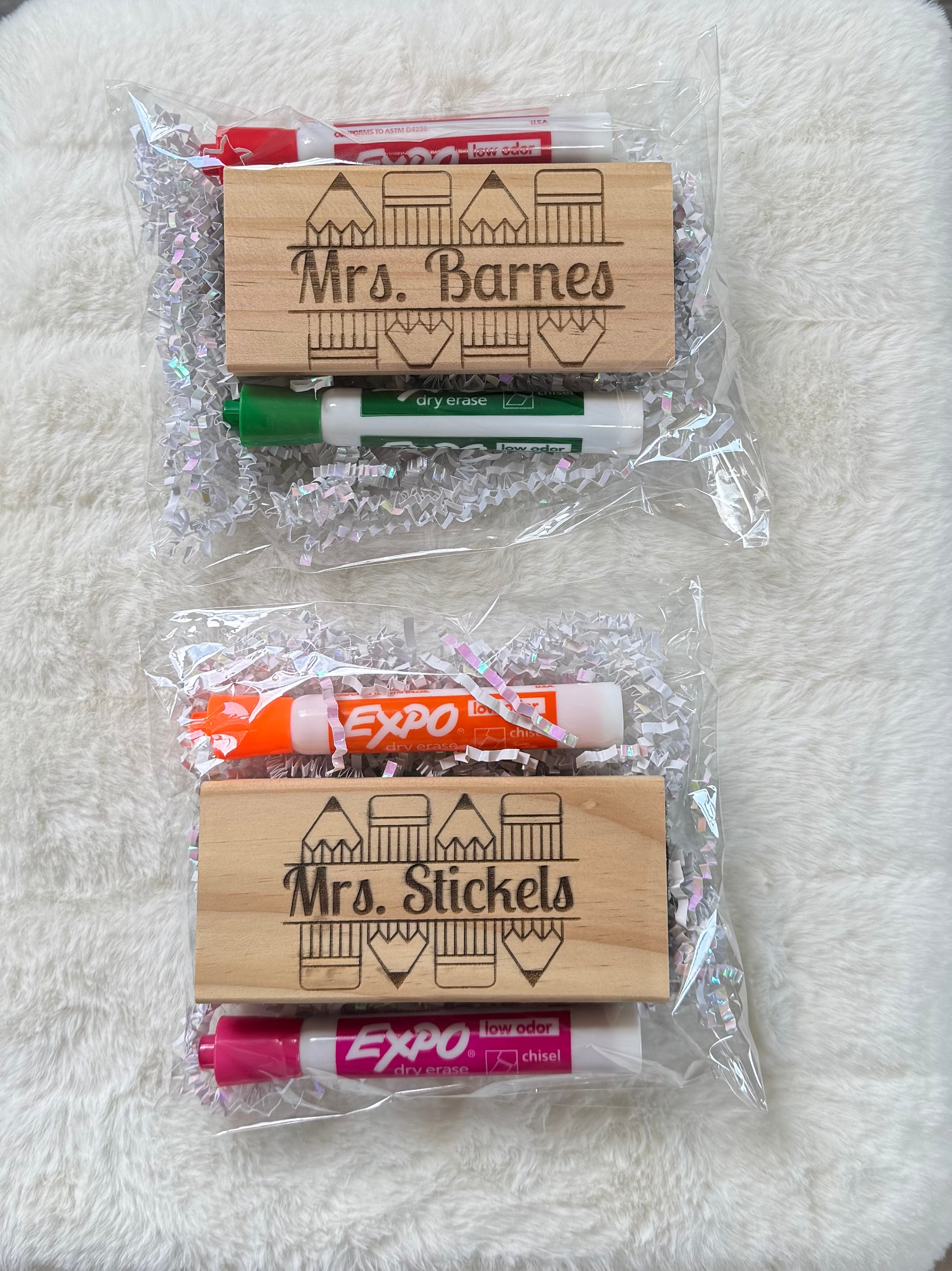Teacher Dry Erase Erasers - with 2 Expo markers!