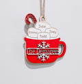 Hot Cocoa Family Ornament - 1 - 11 Names!